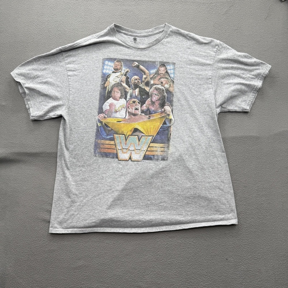 WWE Legends Shirt Mens 2XL Gray Wrestling Retro WWF Graphic Tee Superstars